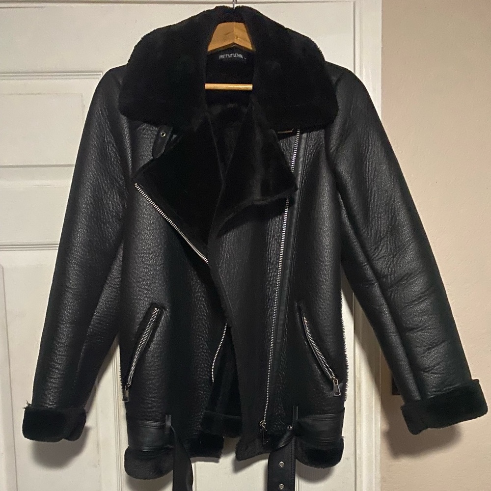 Faux leather aviator Jacket